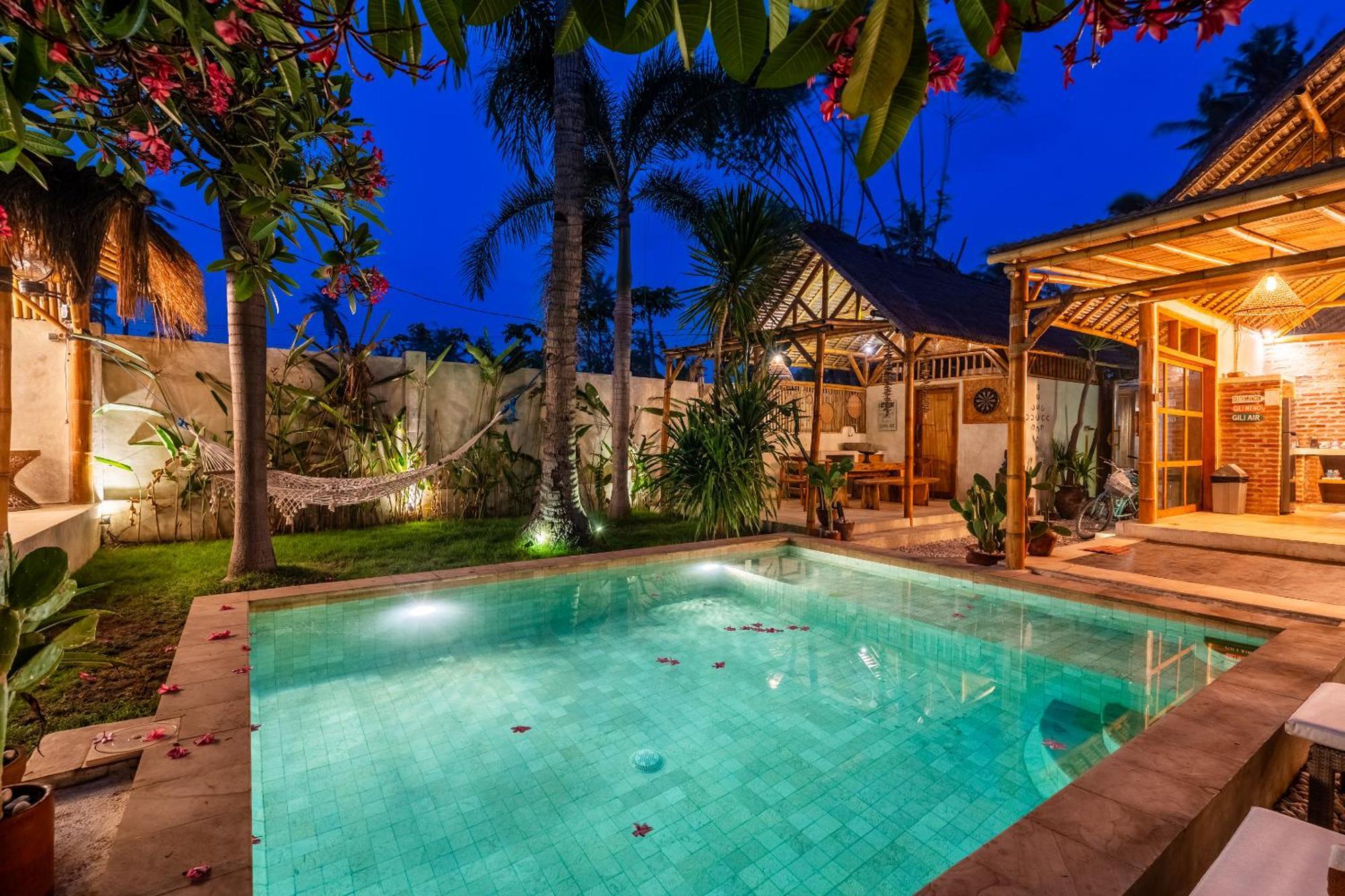 Villa Burung Gili Air Authentic 3-Bedroom Bamboo Villa With Private Pool מראה חיצוני תמונה