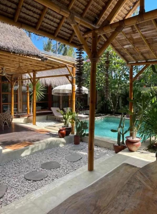 Villa Burung Gili Air Authentic 3-Bedroom Bamboo Villa With Private Pool מראה חיצוני תמונה
